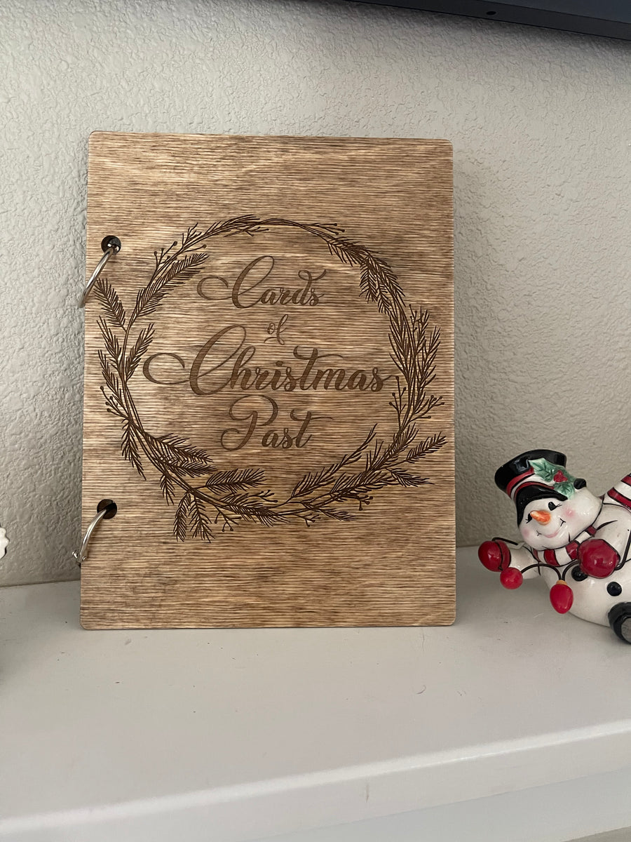 Cards of Christmas Past, Past Christmas Card Holder, Card Album, Wooden,  Custom Card Holder, Keepsake, Album for Cards, Variations 