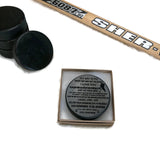 Engraved Hockey Puck to Player love mom
