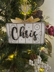 Hockey rink ornament name gift Christmas tree ornament