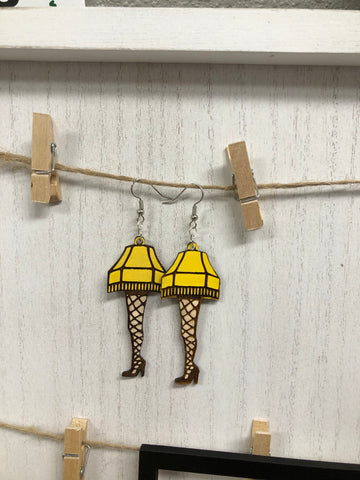 Leg lamp earrings