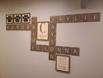 Scrabble Tiles for family name wall 3”x3”