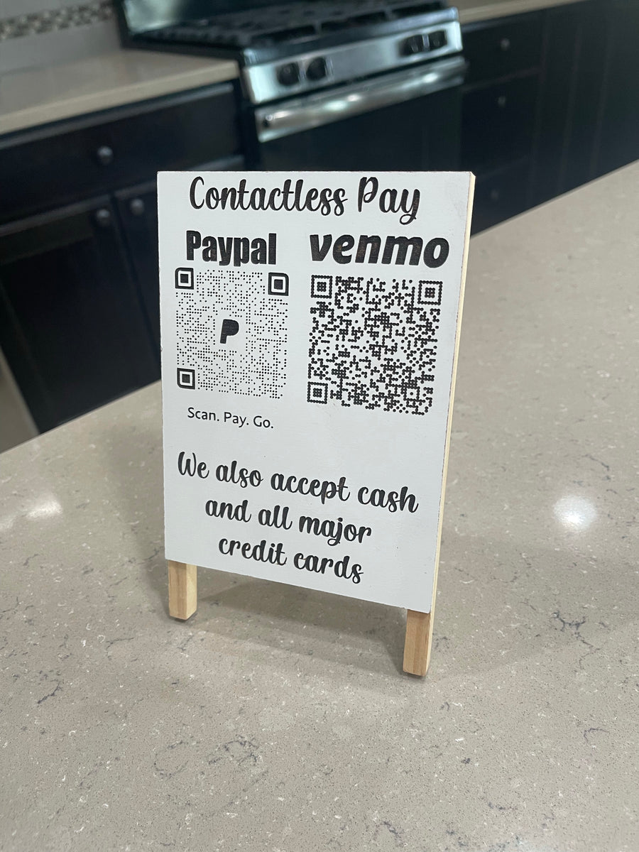 Checkout sign - QR code - tips - register - market booth – Explore More ...