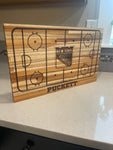 Hockey Rink Cutting board - charcuterie - engraved - gift - hockey mom - fan - player