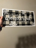 It’s the most wonderful time of the year - Buffalo check - wall sign - Christmas home decor - gift for mom - neighbor - aunt - family - red - see through - 3D - layered