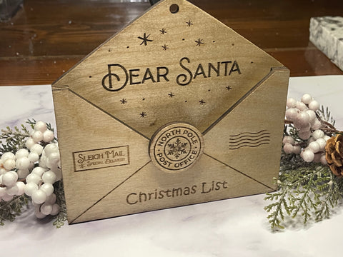 Dear Santa Christmas Wish Envelope Ornament Display