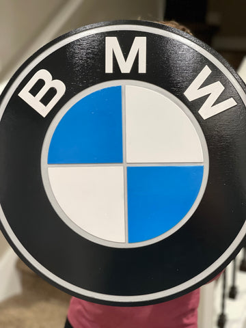 BMW wall sign - garage decor - car collection - car guy - BMW girl