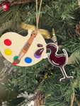 Paint Party Ornament - Paint and Sip Wine Night Ladies Night Out Commemorative Decoration