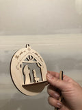 Nativity Ornament Card - gift - make your own ornament - diy - natural wood - paint - paint party - Christmas - Christian - Jesus