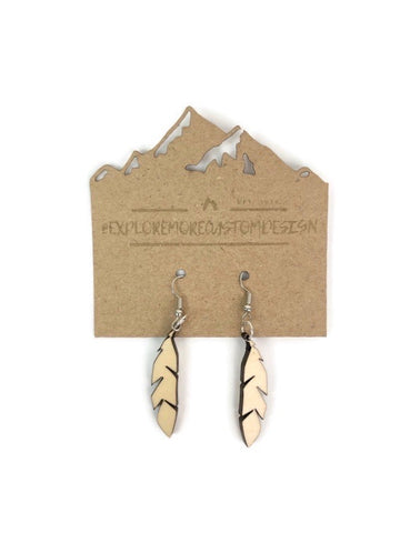 Basswood Feather earrings
