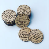 Wooden Save the Date Magnets