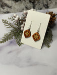Snowflake wood earrings